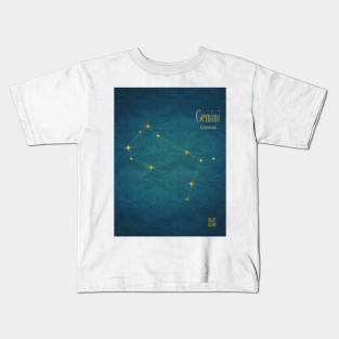 Night Sky Constellations - Gemini Kids T-Shirt